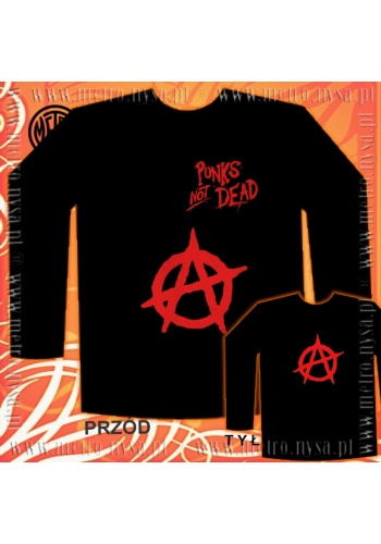 Bluzka ANARCHIA Punk's Not Dead (czerwony nadruk)