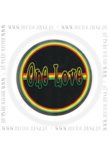 Plakietka ONE LOVE RASTA (0047)