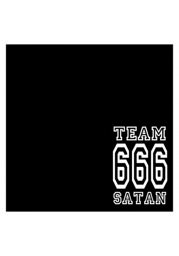 Bandamka czarna TEAM 666 SATAN