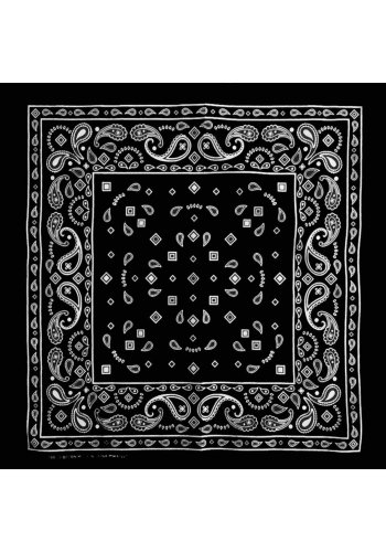 Bandamka CZARNA zdobiona