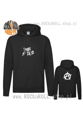 Bluza z kapturem PUNKS NOT DEAD Anarchia White