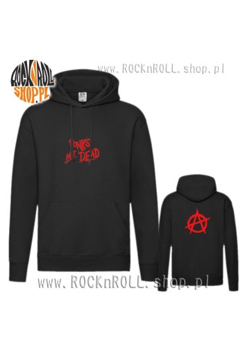 Bluza z kapturem PUNKS NOT DEAD Anarchia Red