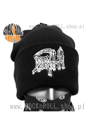 Czapka zimowa DEATH biały haft