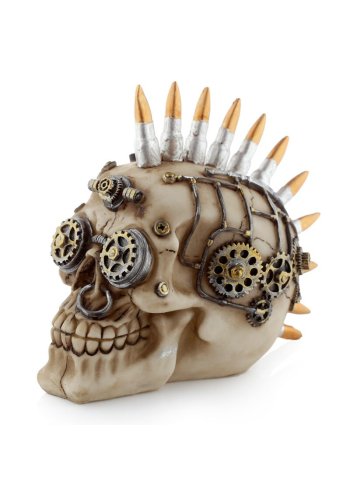 Figurka Czaszka Steampunk z irokezem