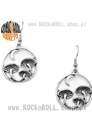 Kolczyki KÓŁKA z grzybkami