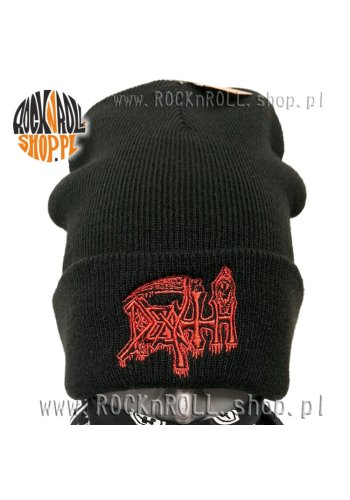 Czapka zimowa DEATH czerwony haft