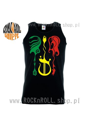 Koszulka bez rękawów TRZY GITARY Rasta