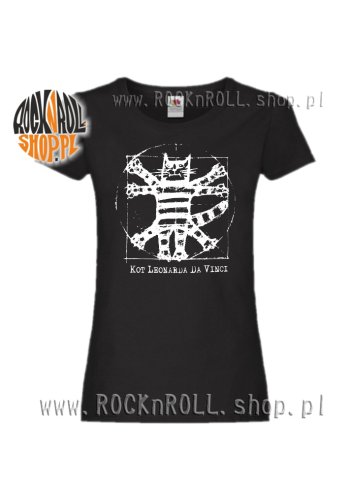 Koszulka damska "Kot Leonadra Da Vinci"