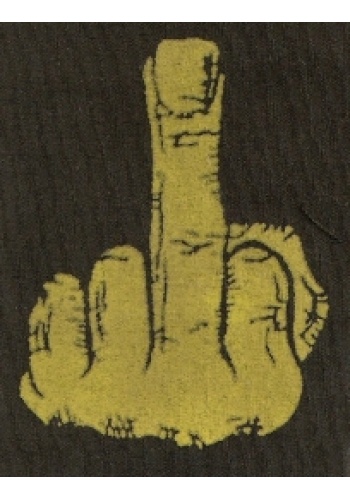 Naszywka Finger FUCK OFF (żółta)