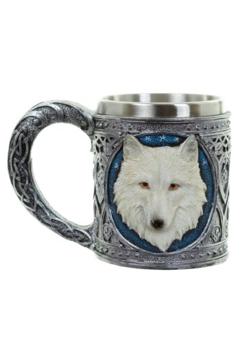 Ozdobny kufel "Biały Wilk"