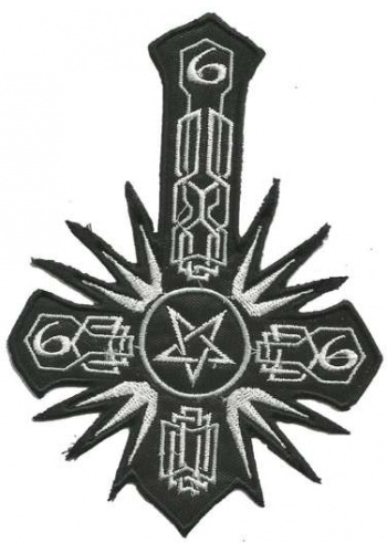 Prasowanka CROSS krzyż 666 pentagram white