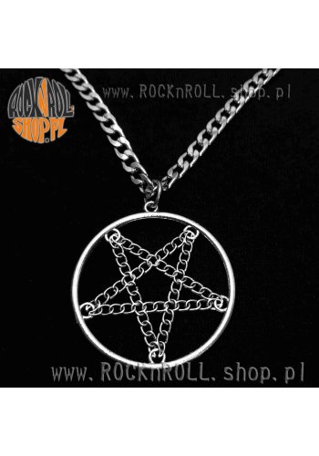 Wisior PENTAGRAM łańcuchowy srebrny