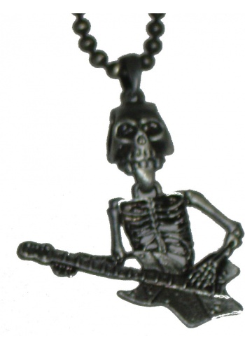 Wisior szkielet gitarzysty